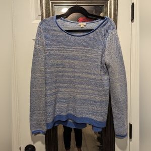 GAP blue and cream knit sweater